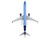 Embraer E195 Commercial Aircraft Breeze Airways N190BZ Blue Snap Fit 1/100 Plastic Model Skymarks SKR1106