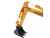Komatsu PW180 11 Excavator Yellow with Standard Bucket and Hydraulic Breaker 1/50 Diecast Model Universal Hobbies UH8163