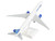 Boeing 777 300 Commercial Aircraft with Landing Gear United Airlines N2749U White with Blue Tail Snap Fit 1/200 Plastic Model Skymarks SKR1054
