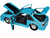 1989 Ford Mustang GT Blue with Black Hood Stripes Fast & Furious Series 1/24 Diecast Model Car Jada 34922