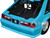 1989 Ford Mustang GT Blue with Black Hood Stripes Fast & Furious Series 1/24 Diecast Model Car Jada 34922