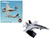 Boeing F A 18F Super Hornet Fighter Aircraft VFA 103 Jolly Rogers 75th Anniversary 2018 United States Navy 1/100 Diecast Model Airplane FS065C
