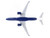 Airbus A220 300 Commercial Aircraft JetBlue Airways N3044J White with Blue Tail Snap Fit 1/200 Plastic Model Skymarks SKR1092
