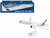 Airbus A220 300 Commercial Aircraft Airbus C FFDO White with Blue Tail Snap Fit 1/100 Plastic Model Skymarks SKR991