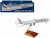 Boeing 777 300ER Commercial Aircraft with Landing Gear American Airlines Gray with Striped Tail Snap Fit 1/200 Plastic Model Skymarks SKR5041