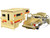 1992 GMC Sierra GT Pickup Truck Gold Metallic with White Sides with Camper Shell American Classics Series 1/24 Diecast Model Car Motormax 75330-73204GLD