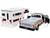 1979 Ford F 150 Custom Pickup Truck Silver Metallic with Side Stripes with Camper Shell American Classics Series 1/24 Diecast Model Car Motormax 75330-79346SIL