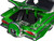 1959 Chevrolet Impala Lowrider Green Metallic with Cream Top and Wire Wheels Street Low Series 1/24 Diecast Model Car Jada 35592