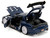 1993 Mazda RX 7 Dark Blue with Graphics and Kakashi Hatake Diecast Figure Naruto Shippuden 2009 2017 TV Series Anime Hollywood Rides Series 1/24 Diecast Model Car Jada 35349