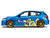 2012 Subaru Impreza WRX STI Blue Metallic with Graphics and Sonic The Hedgehog Diecast Figure Sonic The Hedgehog Hollywood Rides Series 1/24 Diecast Model Car Jada 35871