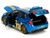 2012 Subaru Impreza WRX STI Blue Metallic with Graphics and Sonic The Hedgehog Diecast Figure Sonic The Hedgehog Hollywood Rides Series 1/24 Diecast Model Car Jada 35871
