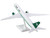 Boeing 787 10 Commercial Aircraft Saudia Airlines White with Green and Blue Stripes Snap Fit 1/200 Plastic Model Skymarks SKR1156