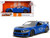 2024 Ford Mustang Dark Horse Blue Metallic with Black and Gray Stripes Bigtime Muscle Series 1/24 Diecast Model Car Jada 35276