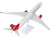 Airbus A350 1000 Commercial Aircraft Virgin Atlantic G VLUX White with Red Tail Snap Fit 1/250 Plastic Model Skymarks SKP4791