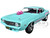 1969 Chevrolet Camaro Z/28 Light Blue with Pink Stripes Pro Street Limited Edition to 6250 pieces Worldwide 1/24 Diecast Model Car M2 Machines 40300-121A