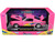 1966 Ford Mustang Fastback 2+2 Pink with Blue and Yellow Stripes "Pro Street" Limited Edition to 6250 pieces Worldwide 1/24 Diecast Model Car by M2 Machines