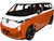 2023 Volkswagen ID Buzz Van Orange and White Special Edition Series 1/24 Diecast Model Car Maisto 32914OR