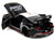 2024 Ford Mustang Dark Horse Black with White Top and Mustang Horse Graphics Bigtime Muscle Series 1/24 Diecast Model Car Jada 35418