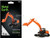 Model Kit Excavator Orange and Black Challenging Difficulty Steel Model Metal Earth MMS185