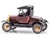 Model Kit 1925 Ford Model T Runabout Dark Red and Black Moderate Difficulty Steel Model Metal Earth MMS207