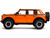 2021 Ford Bronco Open Top Orange with Black Stripes and Hood with Extra Wheels Just Trucks Series 1/24 Diecast Model Car Jada 34189