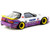 Mazda RX 7 FC3S Pandem RHD Right Hand Drive #66 White and Purple with Graphics Hobby64 Series 1/64 Diecast Model Car Tarmac Works T64-066-WP