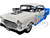 1955 Chevrolet Bel Air Ghost Gas Mike s Speed Equip Light Gray and Blue Bigtime Muscle Series 1/24 Diecast Model Car Jada 35211