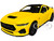 2024 Ford Mustang GT 5 0 Yellow with Black Top NEX Models Series 1/25 Diecast Model Car Welly 24123W-YL
