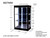 Showcase 3 Tier Display Case with Mirror Back Panel and LED Lights 1/64-1/18  Scale Models 8827MBK