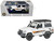 2023 Toyota Land Cruiser 71 White 70th Anniversary with Stripes and Roofrack 1/64 Diecast Model Car Paragon Models PA-55567