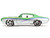 1969 Pontiac GTO Judge Green Metallic and Silver with Stripes Bigtime Muscle Series 1/24 Diecast Model Car Jada 35489