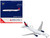 Airbus A330 300 Commercial Aircraft Delta Air Lines N829NW White with Blue and Red Tail 1/400 Diecast Model Airplane GeminiJets GJ2106