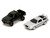 Hill Valley Courthouse Diorama with Black Pickup Truck and Delorean Back to the Future 1985 Movie Nano Scene Series Model Jada 34804