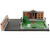 Hill Valley Courthouse Diorama with Black Pickup Truck and Delorean Back to the Future 1985 Movie Nano Scene Series Model Jada 34804