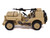 British SAS 1 4 Ton Willys Jeep with Vickers K Machine Gun Desert Sand British Royal Army 1/43 Diecast Model Militaria Die Cast 24212-42