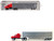 Mack CH 613 with Sleeper Cab Red with Silver Livestock Trailer 1/87 (HO) Plastic Model Car Promotex 006349R