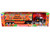 Kenworth W900 Truck Black with Graphics and Dry Van Trailer Dia De Muertos 1/32 Diecast Model New Ray SS-12473
