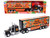 Kenworth W900 Truck Black with Graphics and Dry Van Trailer Dia De Muertos 1/32 Diecast Model New Ray SS-12473