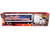 Freightliner Classic XL Truck White with Dry Van Trailer White with Patriotic Graphic Long Haul Truckers Series 1/32 Diecast Model New Ray SS-12783E