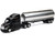Peterbilt 387 Truck Black with Tanker Trailer Silver Long Haul Truckers Series 1/43 Diecast Model New Ray SS-15433