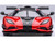Koenigsegg One 1 Apple Red Metallic with Carbon and Silver Stripes 1/64 Diecast Model Car Autoart 20040