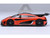 Koenigsegg One 1 Lava Orange with Carbon and Silver Stripes 1/64 Diecast Model Car Autoart 20044