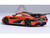 Koenigsegg One 1 Lava Orange with Carbon and Silver Stripes 1/64 Diecast Model Car Autoart 20044