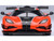 Koenigsegg One 1 Lava Orange with Carbon and Silver Stripes 1/64 Diecast Model Car Autoart 20044