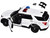 2022 Ford Police Interceptor Utility Plain White Builder s Kit with Flashing Light Bar and Front and Rear Lights and Sounds 1/24 Diecast Model Car Motormax 79541W