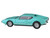 1972 De Tomaso Pantera Verde Aqua 1/64 Diecast Model Car Paragon Models PA-55645