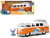 1961 Volkswagen Bus Catching Waves White and Orange with Stich Diecast Figure Disney s Stitch Hollywood Rides Series 1/24 Diecast Model Jada 36340