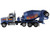 Western Star 4900 with Bridgemaster McNeilus Mixer Blue Metallic Transport Series 1/50 Diecast Model Diecast Masters 71075
