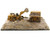 CAT Caterpillar 994K Wheel Loader and 797 Mining Truck Yellow Weathered Set of 2 Pieces Weathered Series 1/125 Diecast Model Diecast Masters 85762