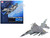 Lockheed F 16AM Fighting Falcon Fighter Aircraft UA24 3596 Pylon Integrated Dispenser System Plus 2024 Ukrainian Air Force Air Power Series 1/72 Diecast Model Hobby Master HA38047